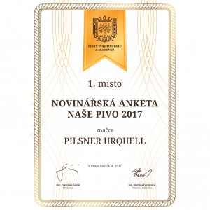 Pilsner Urquell je nejpopulárnější značkou piva českých novinářů